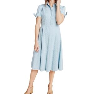 Gal Meets Glam for Anthropologie Women’s Size 10 Blue Judith Eyelet Midi Dress